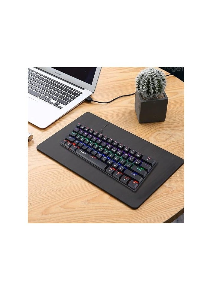 HXSJ New 61keys wired luminous mechanical keyboard set RGB hole mouse office game keybaord