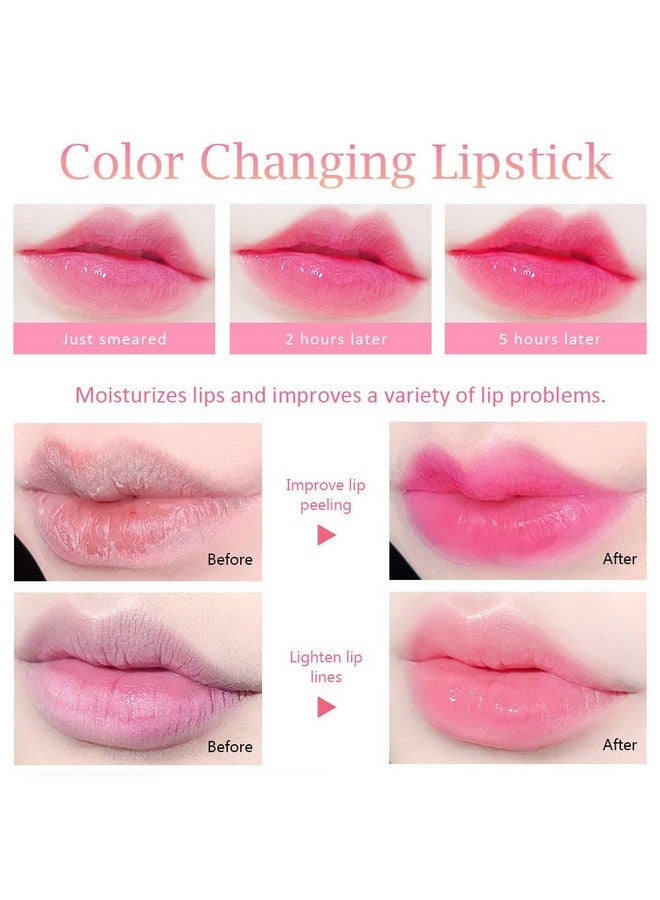 3Pcs Capsule Color Changing Lip Gloss Tinted Pink Plumping Magic Mood Lipstick Lip Glaze Highshine Clear Lip Stain Lip Balm Lip Care Longlasting Moisturizing Lip Glow Oil