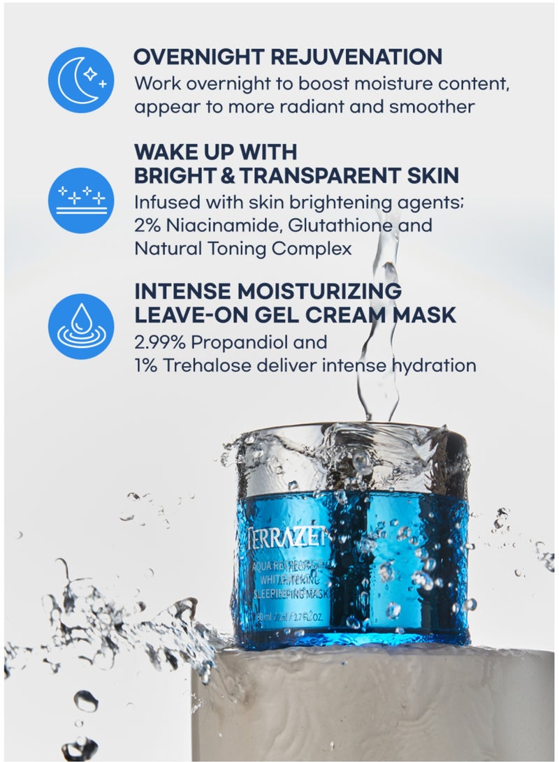 Korean AQUA Face Skin Care Anti Aging Sleeping Mask Overnight - Anti Wrinkle, Hydrating & Moisturizing Gel for Dry & Sensitive Skin