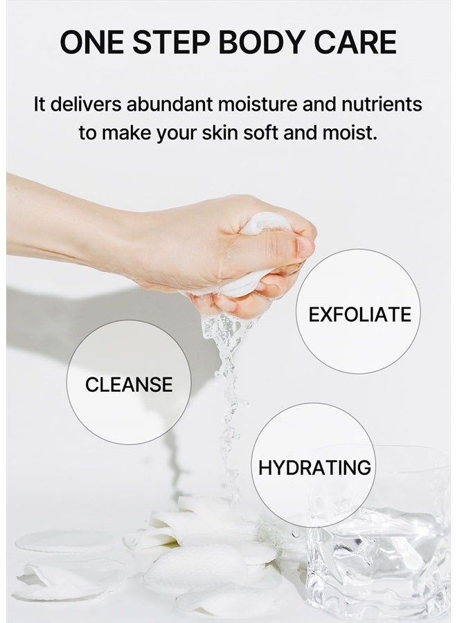 Ji.Woo.Gae ONE STEP Body Brightening Pad | Exfoliating Pad for Body, For Armpit Under Arm, Knee & Elbow, with Green Tea & White Truffle,110ml (60 pads)