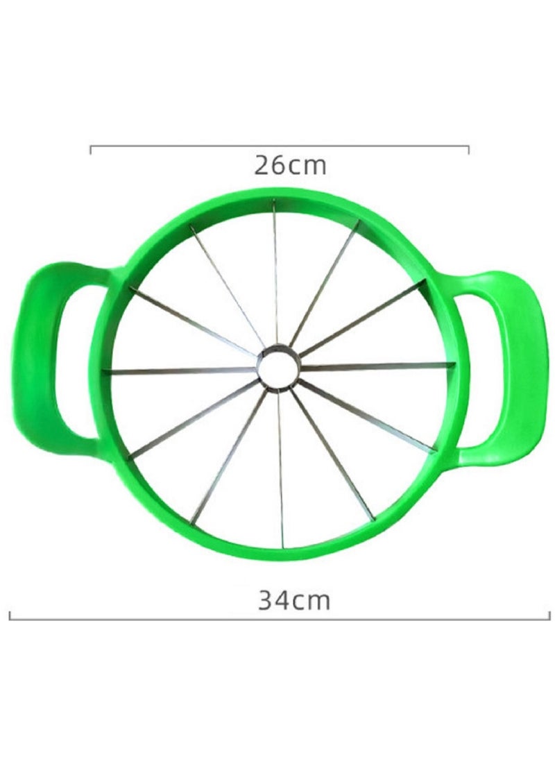 Watermelon Slicer Melon Cutter Knife stainless steel Fruit Cutting Slicer for Cantaloup Melon,Pineapple,Honeydew,Watermelon Slicer Cutter Comfort Silicone Handle