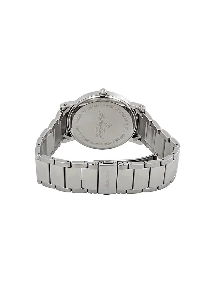 City Metal HB611251MAG Mens Quartz Watch, Analog Display and Stainless Steel Strap, Silver