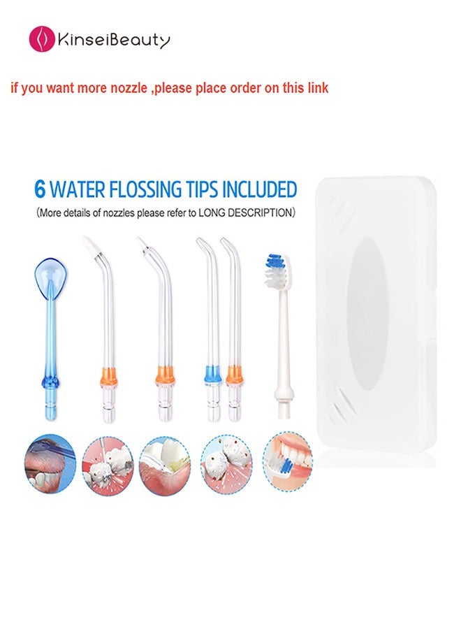 Water Dental Flosser for Teeth Cleaning, Dental Oral Irrigator with 5 Modes, 5 Jet Nozzles, 1 Toothbrush Head, IPX7 Waterproof, 300ML Water Tank