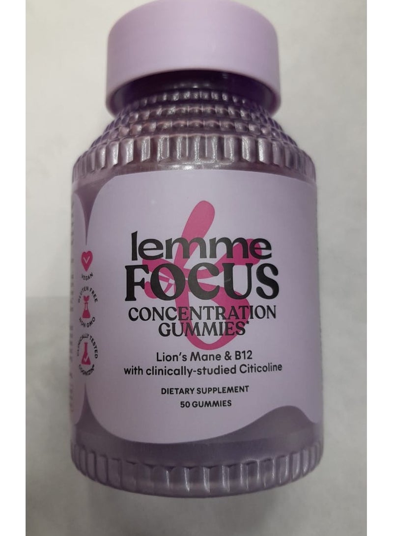 Lemme Focus Concentration Gummies (50 Count)