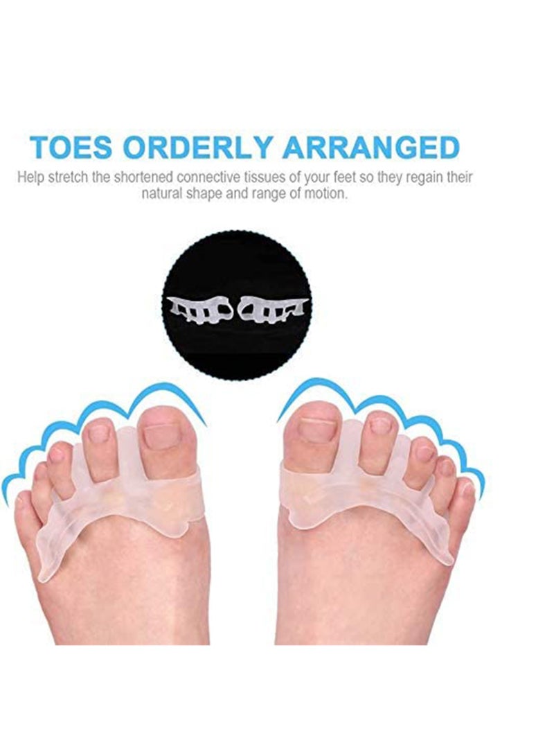 Gel Toe Separator, Gel Toe Stretchers for Overlapping Toes, Easy Wear in Shoes, Quickly Alleviating Pain After Yoga Activities, Can be used in Nail Art Salon Pedicure Manicure Tool