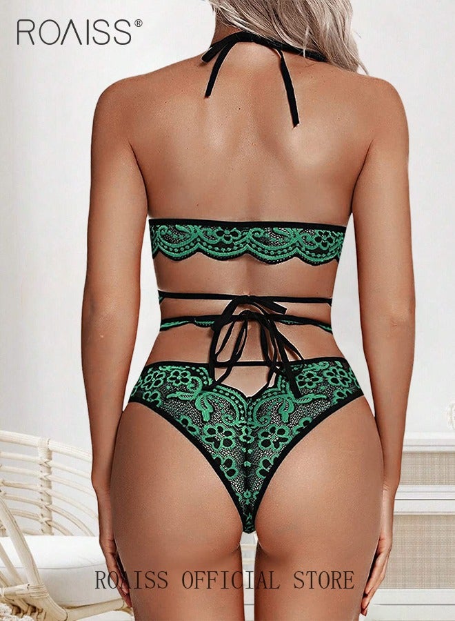 Women's Fashion Bra Suit Lace Splice Underwear Combination Removable Bra Cushion Bra Adjustable Shoulder Strap  Underwear Set