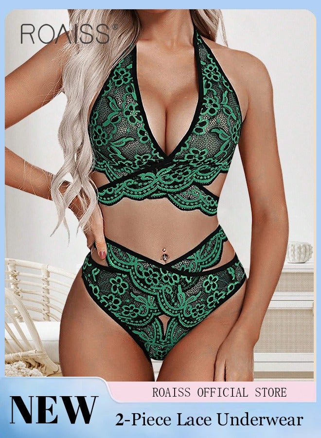 Women's Fashion Bra Suit Lace Splice Underwear Combination Removable Bra Cushion Bra Adjustable Shoulder Strap  Underwear Set