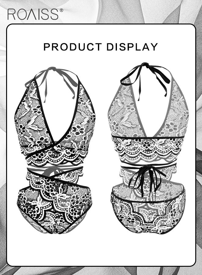 Women's Fashion Bra Suit Lace Splice Underwear Combination Removable Bra Cushion Bra Adjustable Shoulder Strap  Underwear Set