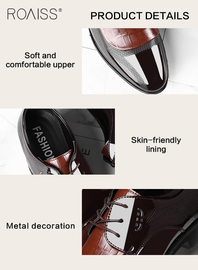 Dress Shoes for Men Shoes Men Breathable Leather Shoes Rubber Formal Dress Shoes Male Office Party Wedding Shoes