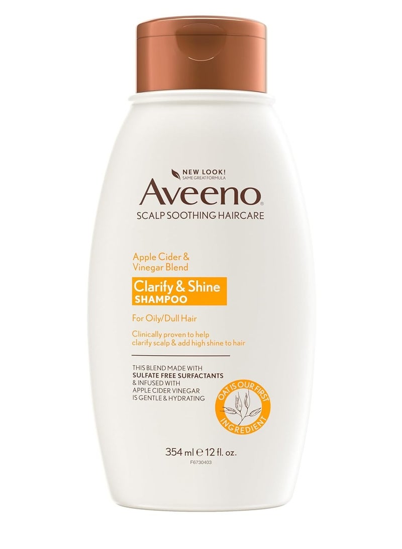 Aveeno Apple Cider Vinegar Clarifying Shampoo, Shine Enhancing, 12 fl oz