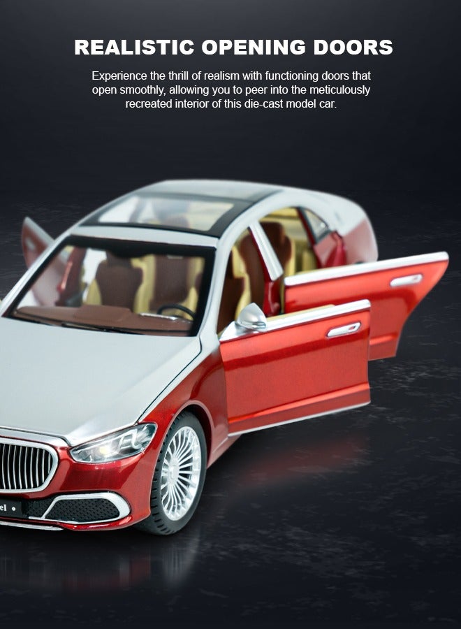 Baybee Diecast Metal 1:22 Mercedes-Benz Zinc Alloy Metal Die-cast Car Pullback Toy car with Openable Doors & Light Music Birthday Gifts for 3+ Years old Boys Kids