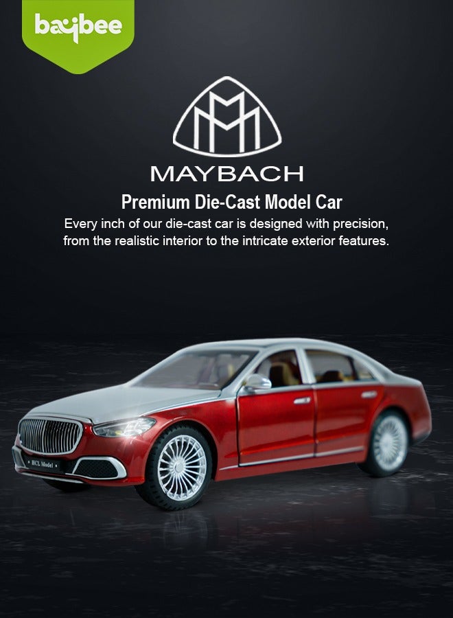 Baybee Diecast Metal 1:22 Mercedes-Benz Zinc Alloy Metal Die-cast Car Pullback Toy car with Openable Doors & Light Music Birthday Gifts for 3+ Years old Boys Kids