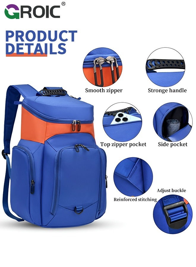 Large Basketball Backpack Bag with Ball Compartment and Shoe Pocket Outdoor Sports Equipment Bag, Large ‎Basketball backpack bag for Basketball, Soccer, Volleyball Sports Large Sports Bag