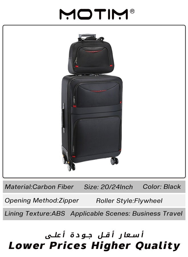 2PCS Luggage Set Softside Expandable Lightweight Durable Suitcase Set with Spinner Wheels TSA Lock Travel Luggage set for Women and Men