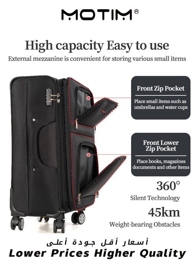 2PCS Luggage Set Softside Expandable Lightweight Durable Suitcase Set with Spinner Wheels TSA Lock Travel Luggage set for Women and Men