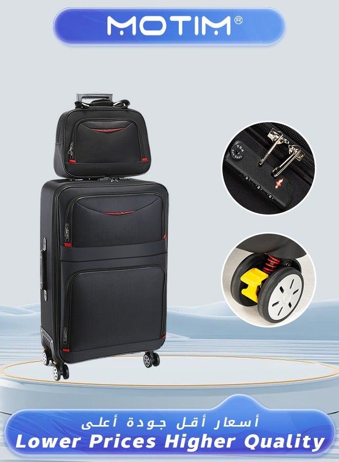 2PCS Luggage Set Softside Expandable Lightweight Durable Suitcase Set with Spinner Wheels TSA Lock Travel Luggage set for Women and Men