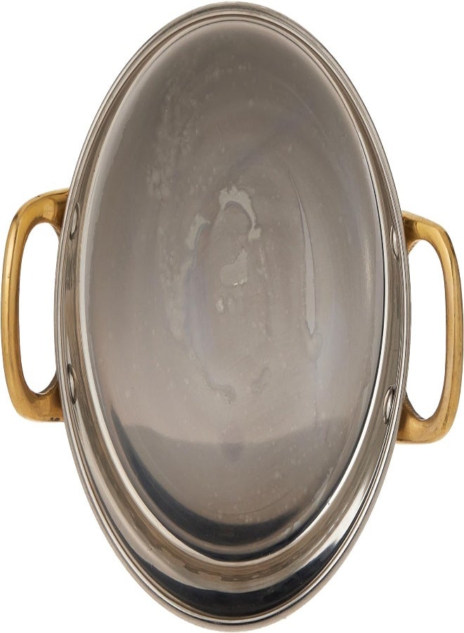 Kedge 2 Por Pure Copper Hammered Heavy Saucepan With Brass Handle, 500 Ml Capacity