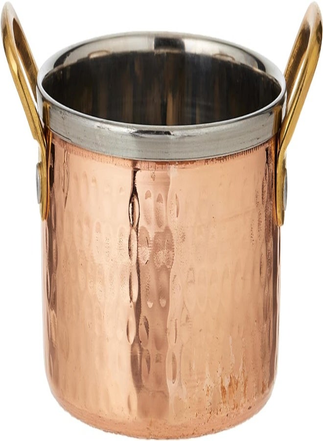 Kedge 2 Por Pure Copper Hammered Heavy Saucepan With Brass Handle, 500 Ml Capacity