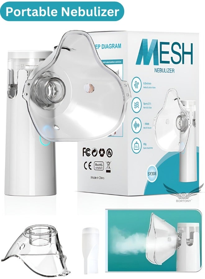 Portable Nebulizer Mesh Inshaler Mini Nebulizer Handheld Atomizer Steam Device for Colds Asthma Respiratory Diseases Suitable for Adult & Childeren