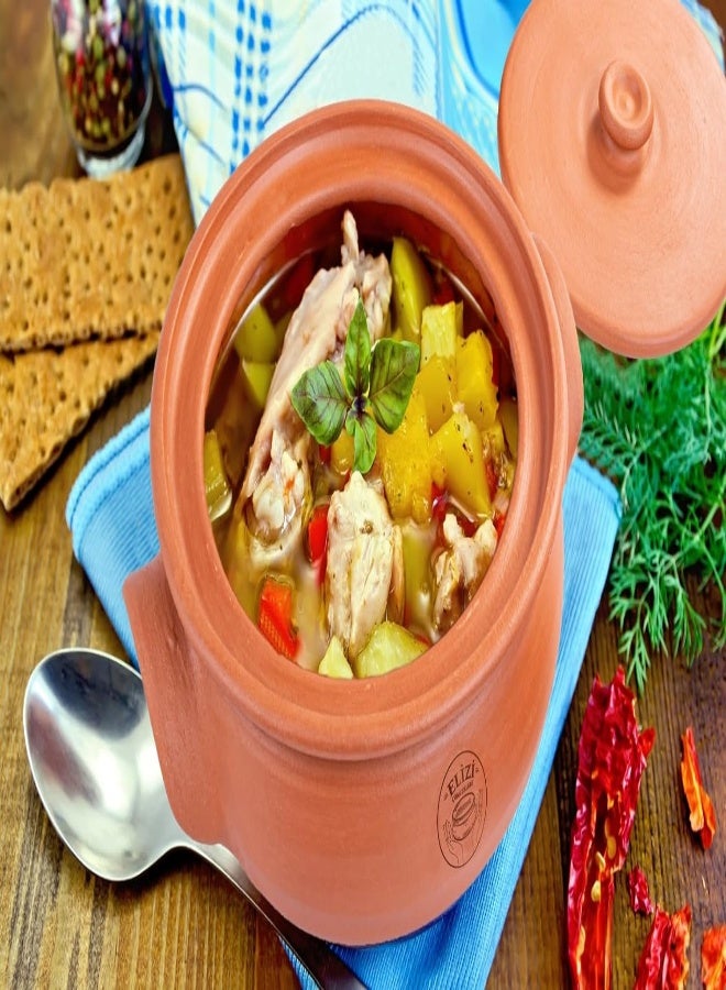 Elizi El-013 Clay Pot With Lid, Big