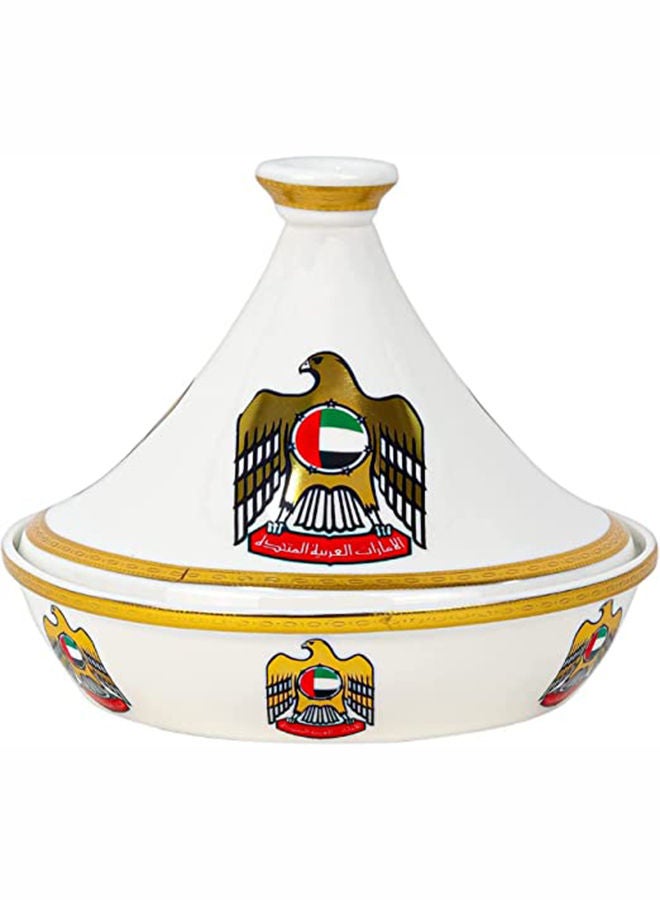 Special Design Ceramic Tajine UAE National Day Celebrations Tagine Pot Non Stick for Home Kitchen Restaurant United Arab Emirates Flag Days Logo Design Cooking Pots Casserole (6