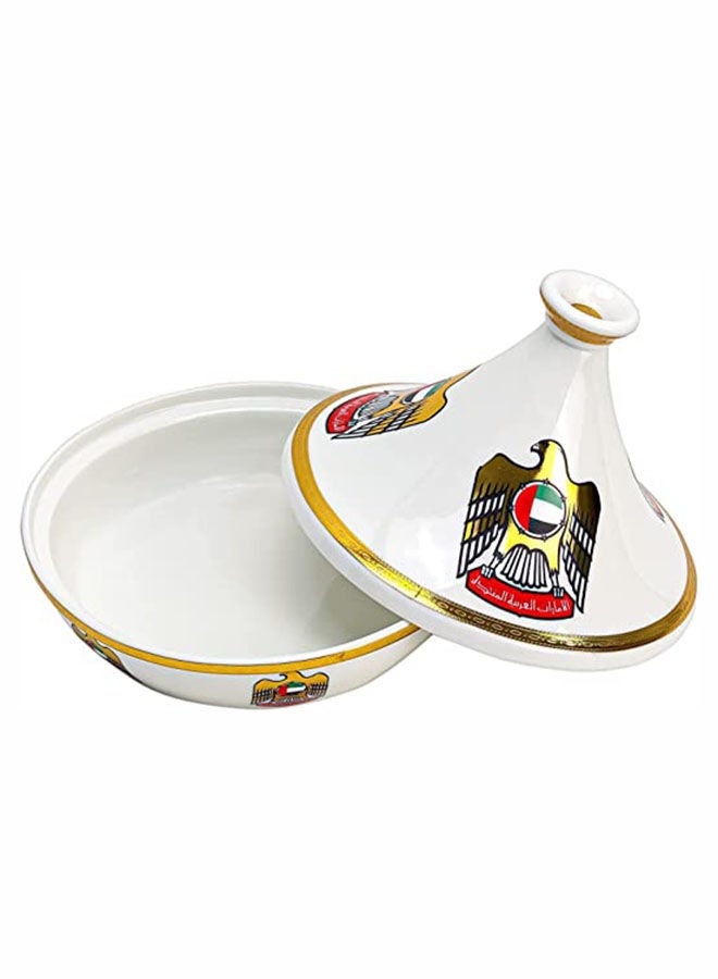 Special Design Ceramic Tajine UAE National Day Celebrations Tagine Pot Non Stick for Home Kitchen Restaurant United Arab Emirates Flag Days Logo Design Cooking Pots Casserole (8