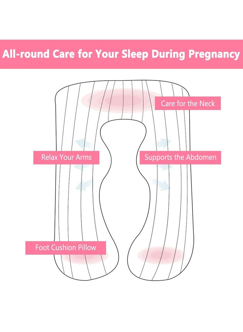 U Shape Maternity Full Body Pillow, Full Body Giant Pregnancy Pillow Comfortable Soft Cushion