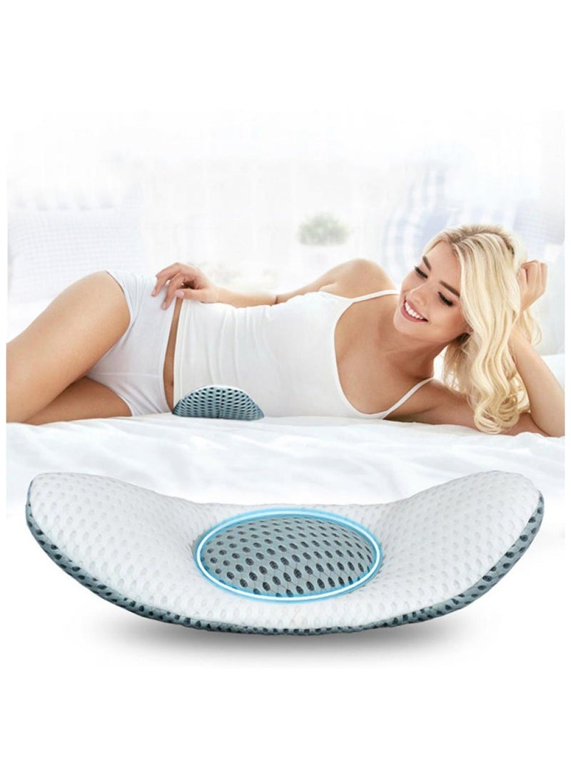 Lumbar Support Wedge Pillow Lower Back Pain Relief Sleep Bed Cushion Adjustable With 3D Air Mesh Technology Helpful In Before And After Pregnancy