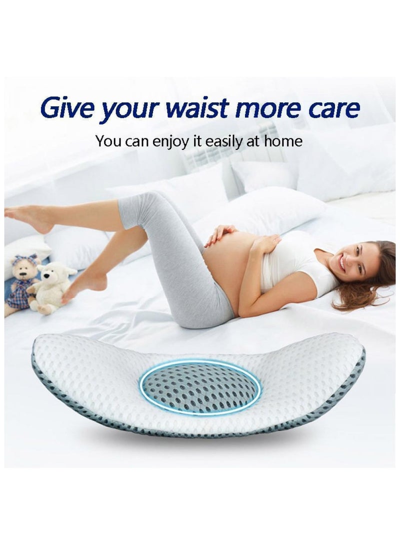 Lumbar Support Wedge Pillow Lower Back Pain Relief Sleep Bed Cushion Adjustable With 3D Air Mesh Technology Helpful In Before And After Pregnancy