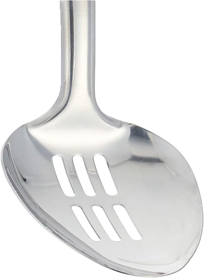 Natural Life Stainless Steel Slotted Serving Spoon With Acacica Wood Handle Ac-Ka0124