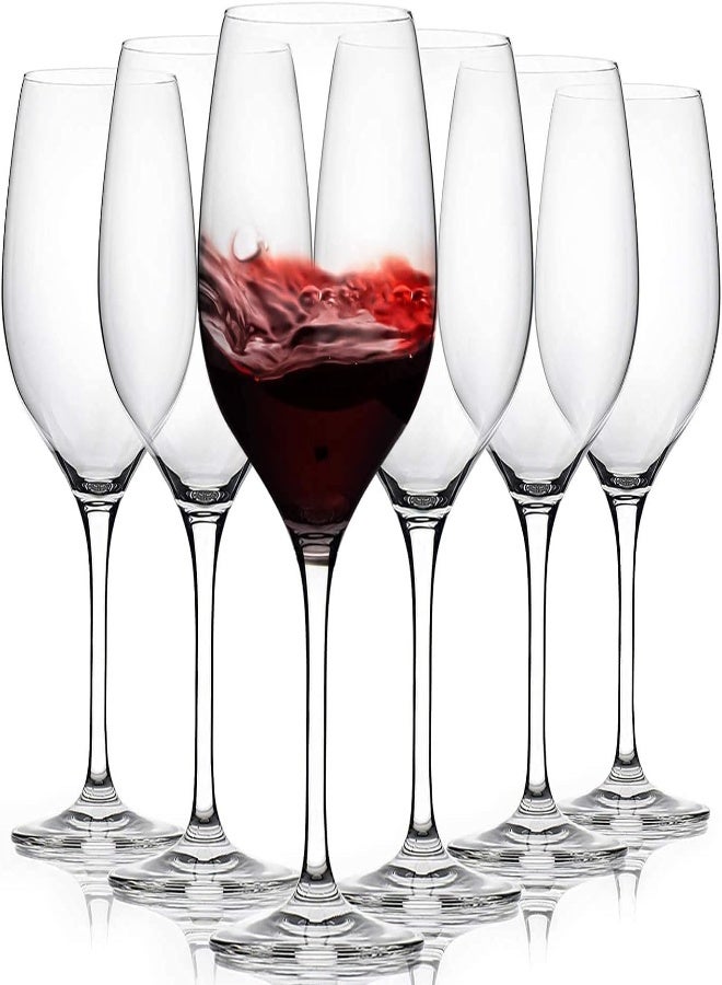 Wine Glass Set Of 6, Crystal Red Wine Glasses 350Ml/11.8 Oz, All-Purpose Wine Glasses Set For Celebrations/Anniversary/Wine Glass Gift Set (Zinfandel (Set Of 6))