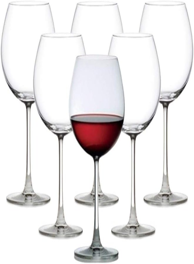 Ocean Madison Burgundy Glass, Set Of 6, Clear, 650 Ml, 015D22, Chalice Glass, Stemware Glass, Snifter Glass, Wine Glass, Stemmed Wine Glass