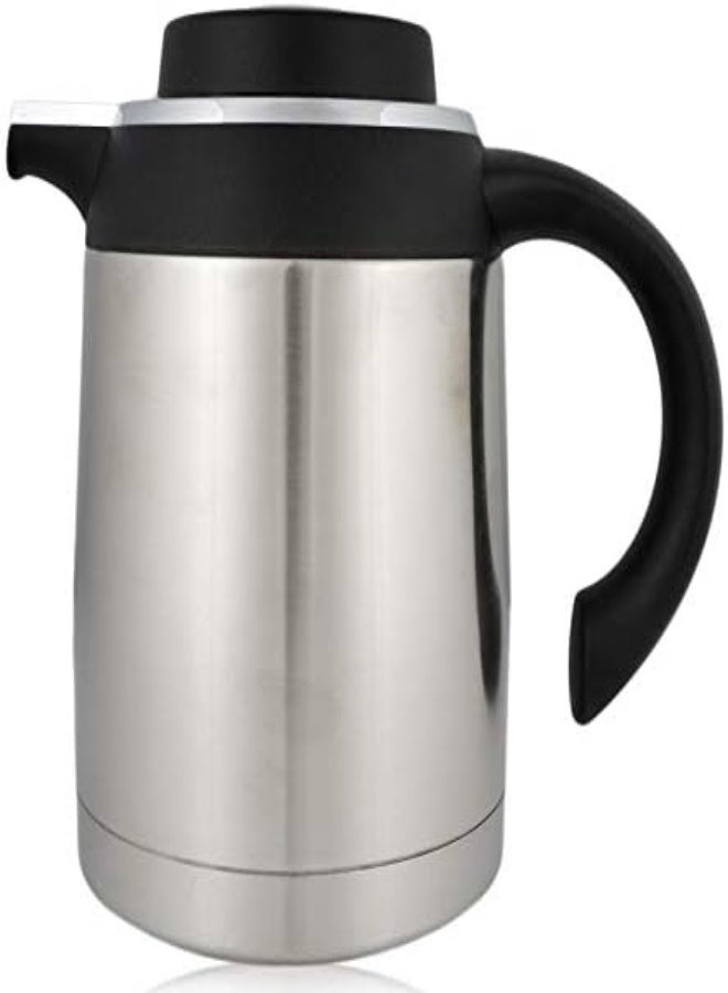 Nessan Stainless Steel Regal Flask, Silver/Black, Rf-124