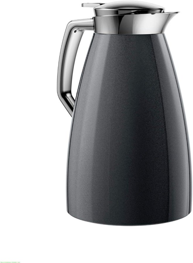 Emsa 514188 Plaza Quick-Tip Vacuum Jug, 1.0 Litres, Carbon, 1