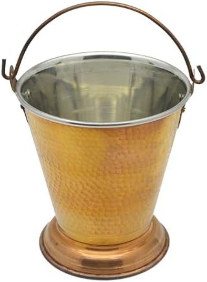 Raj Copper Bucket, 9.5 Cm , Copper, Tcb001, Curry Server , Tableware , Biryani Server