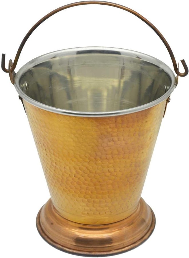 Raj Copper Bucket, 13 Cm , Copper, Tcb003, Curry Server , Tableware , Biriyani Server