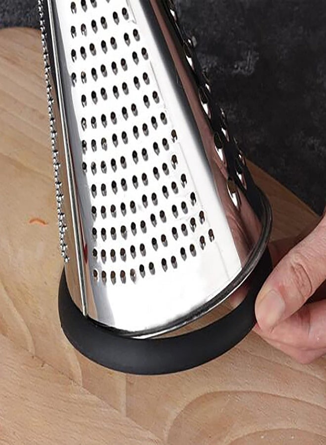 Kitchen Box Shredder With Handle Stainless Steel Cheese Grater With 3 Sided For Coarse, Medium And Fine Grating For Cheese Vegetable Cutter Fruit Ginger Shredder