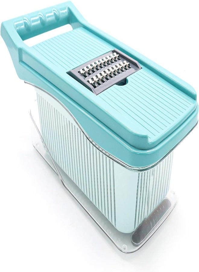 Mandoline Slicer, Vegetable Chopper And Cheese Grater, Bpa Free, Non Slip Handle Design, Multi Blade French Fry Cutter, Light Weight, Easy To Clean Kitchen Accessories (15X33Cm)