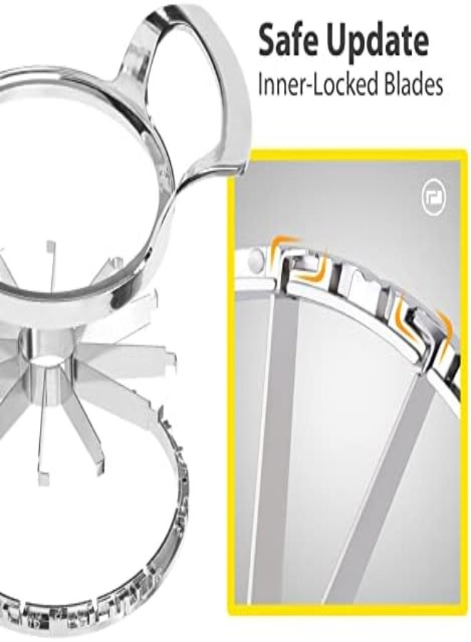 Savorliving Apple Slicer 12 Sharp Blades Stainless Steel Apple Cutter, Pitter, Thoroughly-Cut Blade Design, Divider For Up To 4 Inches Apples (Classic)