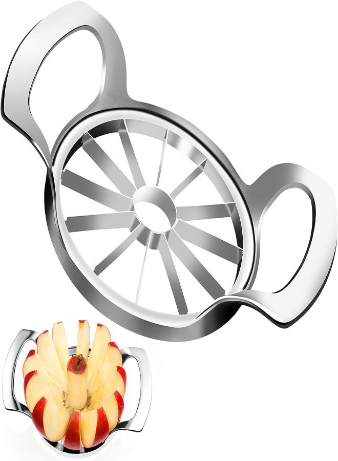 Excefore Apple Slicer, 12-Blade Extra Large Apple Corer, Stainless Steel Ultra-Sharp Apple Cutter, Pitter, Wedger. Upgraded Version Apple Corer Peeler Designed For Up To 4 Inches Apples