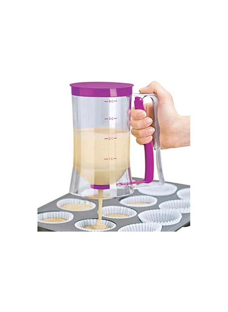 Pancake Batter Dispenser,Perfect Baking Tool for Cupcakes Waffles Muffin Mix Crepes Cake Or Any Baked Goods Bakeware Maker with Measuring Label