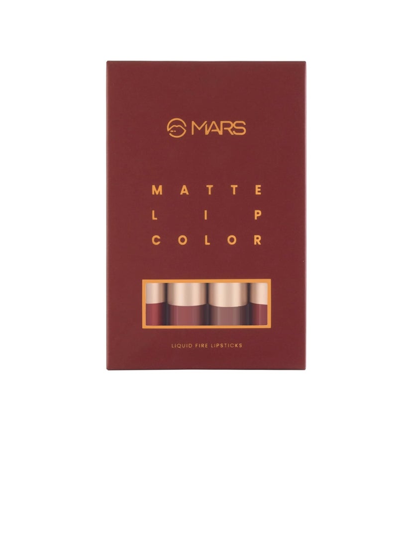 Mars Matte Lip Color Liquid Fire Lipsticks 4.5GM Each   Matte Finish  Sudge and Water Proof  Get Your Liquid Fire Now   05 Pack Of 4