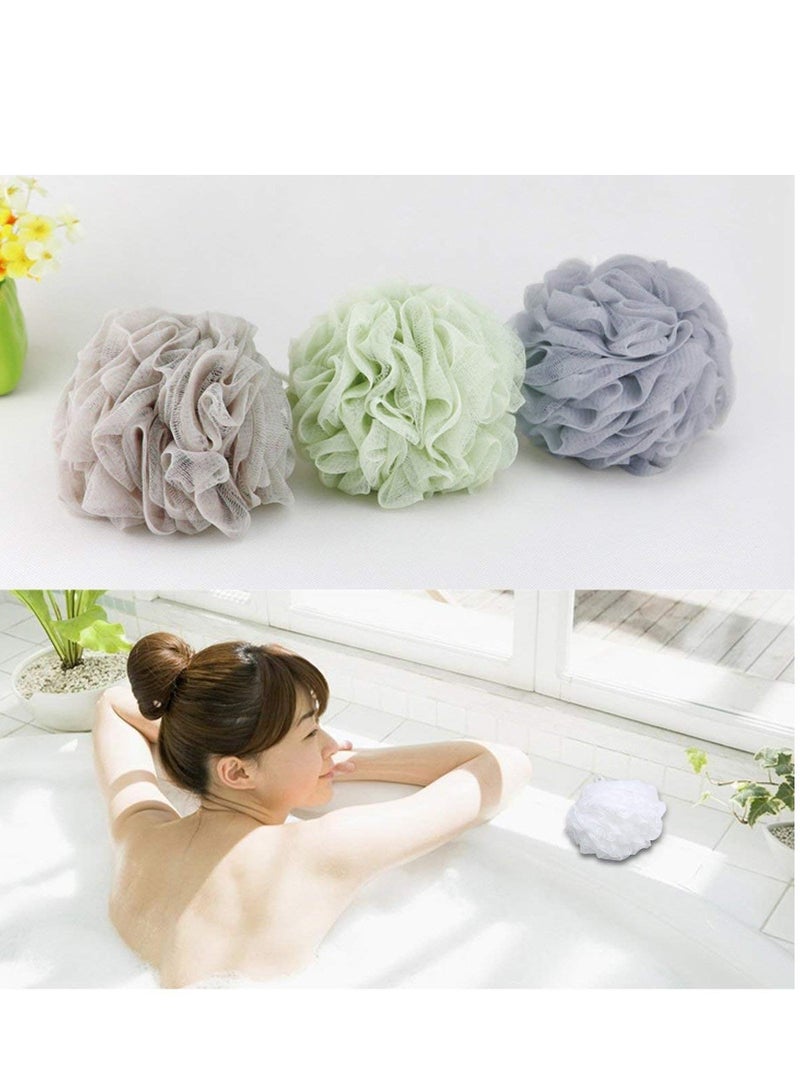 BTYMS Bath Sponge Shower Loofahs 60g Mesh Pouf Bath Scrunchies Body Wash Puff Shower Puff - Pack of 4