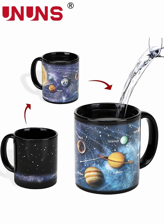 330ML Coffee Mug Heat Color Changing Solar System Ceramic Coffee Cup Tea Cup Space Mug Cup Astronomy Mug Unique Holiday Birthday Gift