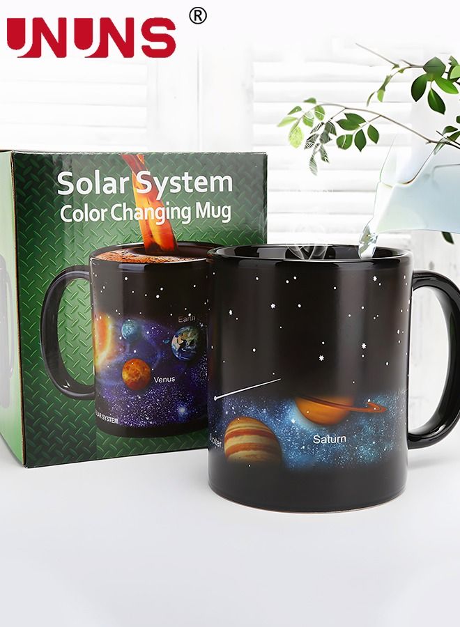 330ML Coffee Mug Heat Color Changing Solar System Ceramic Coffee Cup Tea Cup Space Mug Cup Astronomy Mug Unique Holiday Birthday Gift