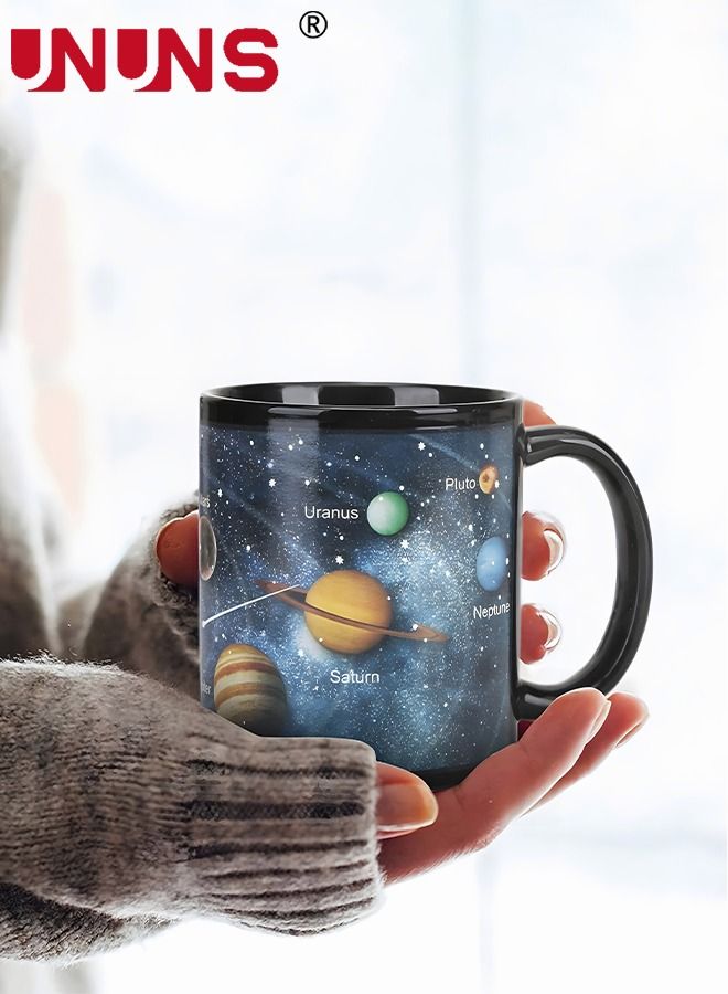 330ML Coffee Mug Heat Color Changing Solar System Ceramic Coffee Cup Tea Cup Space Mug Cup Astronomy Mug Unique Holiday Birthday Gift