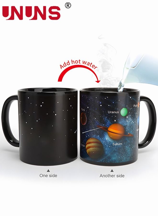 330ML Coffee Mug Heat Color Changing Solar System Ceramic Coffee Cup Tea Cup Space Mug Cup Astronomy Mug Unique Holiday Birthday Gift