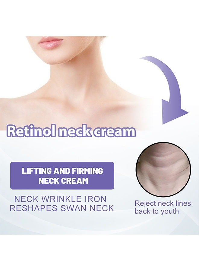 Retinol Neck Cream Fade Neck Lines, Firming and Moisturizing Brighten Skin Neck Massage, Reshape Swan Neck