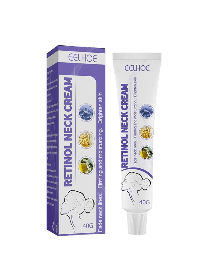 Retinol Neck Cream Fade Neck Lines, Firming and Moisturizing Brighten Skin Neck Massage, Reshape Swan Neck