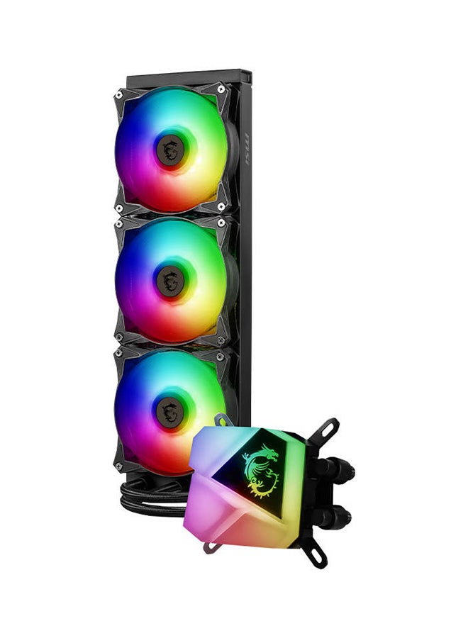 MAG Coreliquid C360 CPU Liquid Cooler, Compatible with Intel Socket LGA1700, 360mm Radiator Size, 78.73 CFM Fan Airflow, Two Ball Bearing, 4pin PWM, 2000 RPM Speed, ARGB Black